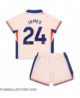 Günstige Chelsea Reece James #24 Auswärts Trikotsatzt Kinder 2024-25 Kurzarm (+ Kurze Hosen)